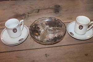 lot 4982 image: Vintage Rose Relish Bowl & More