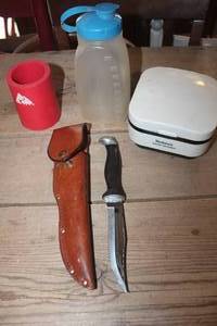lot 4991 image: Cutco Knife with Leather Holder and More