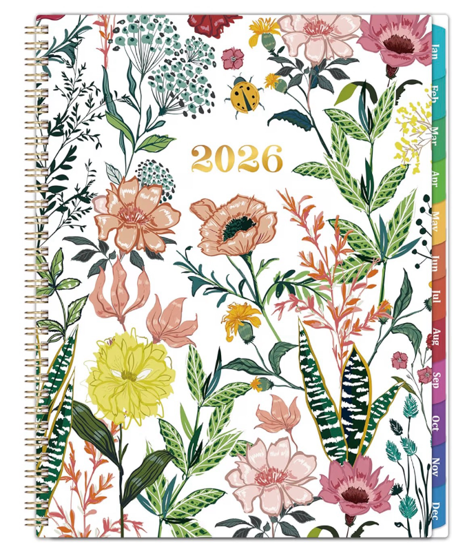 lot 4143 image: 2026 Planner �� Weekly �� Monthly Planner 2026, Jan. 2026 �� Dec. 2026, 8.5 x 11 with Colorful Tabs, Flexible Cover, Thick Paper, Twin-Wire Binding, Back Pocket, To-Do �� Notes - Retail $0