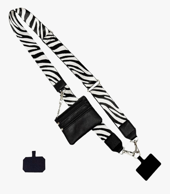 lot 4170 image: Clip And Go Strap For Phone With Wallet,Phone Strap With Zippered Pouch,Phone Strap Crossbody - Retail $0