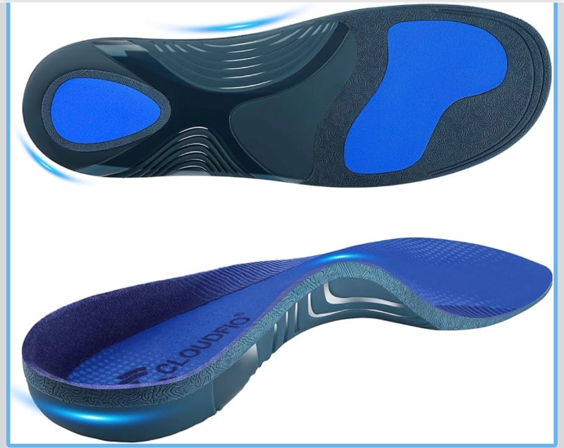 lot 4186 image: Size 8-8.5 Plantar Fasciitis Insoles for Men Women,High Arch Support for Pain Relief,Shoe Inserts Orthotic for Flat Feet,Work Boot Insoles for Shock Absorbing Inserts - Retail $0