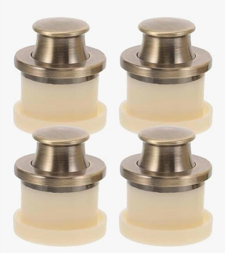 lot 4218 image: jwflck Recessed Drawer Pulls Tatami Handle Invisible Knobs for Furniture and Cabinet (4PCS Blue Bronze with Hole Puncher)l - Retail $0