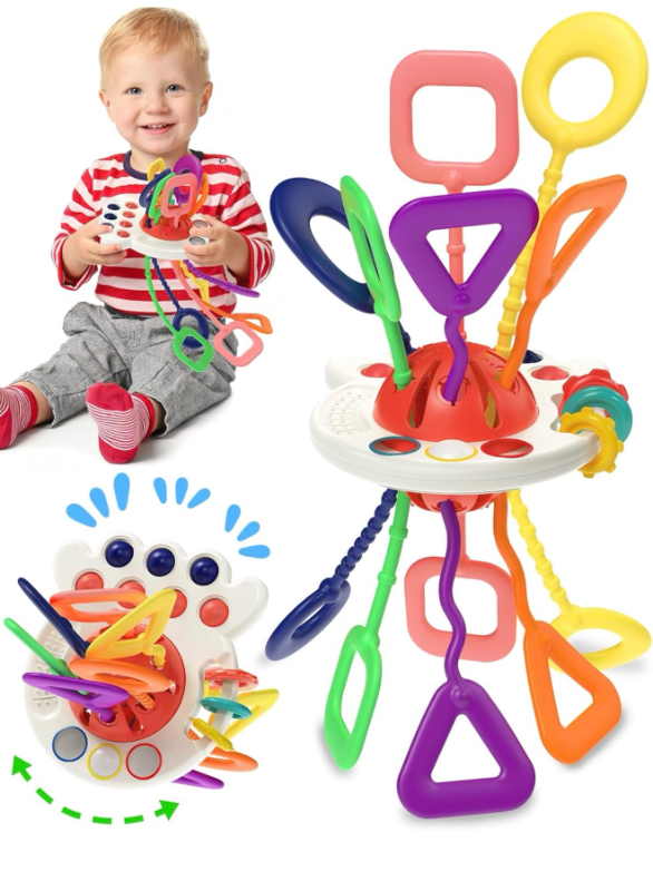 lot 4490 image: onberless Baby Sensory Montessori Toys for 6-12-18 Months, Toddler Teething Toy Birthday Gift Travel Toys for 1 2 3 Year Old Boy Girl Infant 8 9 10 Months Old - Retail $0