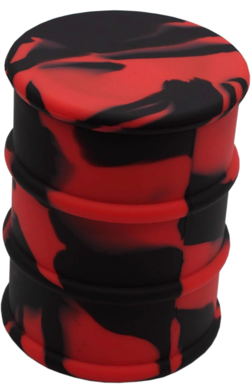 lot 4543 image: 500ml Large Silicone Wax Containers Non-stick Food Storage Jar (Red Black) - Retail $0