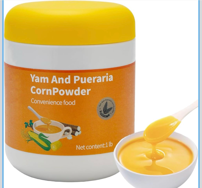 lot 4581 image: GCYYSIQS Yam Pueraria Corn Paste,1Ibcan,Asian Delicious Instant Breakfast Congee,Corn Soup Powder(������) - Retail $0