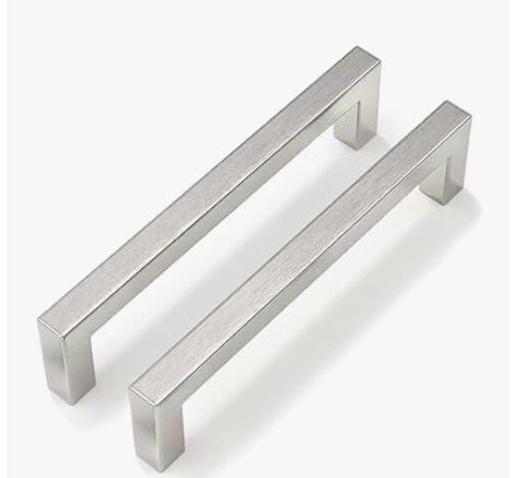 lot 4653 image: Knobonly 20 Pack Dresser Handles 7-12 inch (192mm) Hole Centers, Cabinet Pulls Brushed Nickel, Kitchen Cabinet Handles - Retail $0