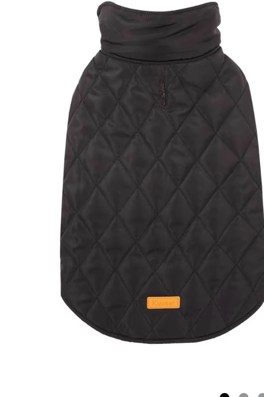 lot 4711 image: Kuoser Dog Jacket, Warm Dog Coat with Harness Built in for Small Dogs, Puppy Winter Jacket Pet Clothes for Cold Weather, Windproof Doggie Winter Vest for Pug Dachshund, Black M - Retail $0