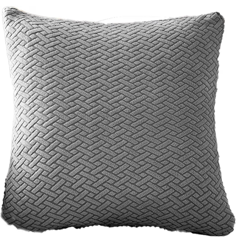 lot 4734 image: Yoovat Throw Pillow Covers Couch Pillows Covers Wear-Resistant Universal Stretch for Couch Home Living Room Decor (Texture-Gray,Pillow Cover 16x16 inch) - Retail $0