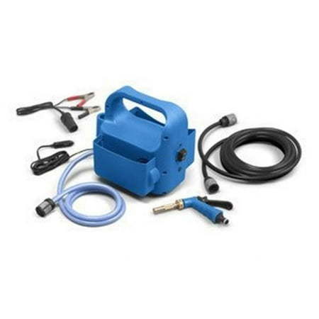 lot 8543 image: Camco TRAC Outdoors Portable Washdown Pump Kit  Features Self-Priming Design & Adjustable Spray Nozzle (69380) - Retail $243