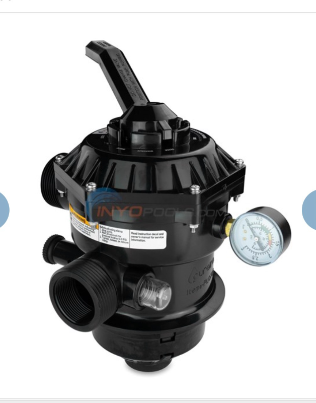 lot 8583 image: 262506 (261130) Top Mount Valve for Select Pentair Sand Filters, Clamp Style, 1-12 Ports  By Pureline PL0700 - Retail $0