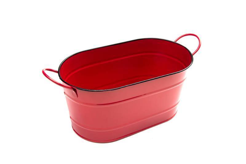 lot 3209 image: Nantucket Seafood Red Ice Bucket, Iron