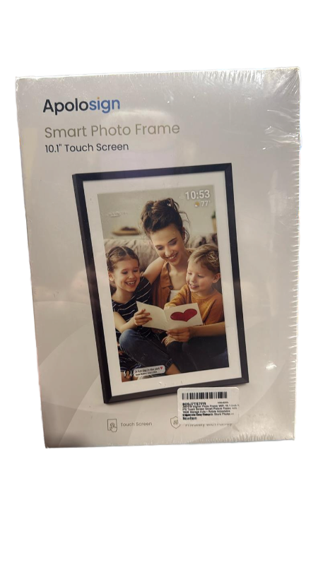 lot 3296 image: Apolosign 10.1 Inch Smart Digital Photo Frame - Retail $80