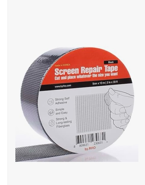 lot 3359 image: Plextone Window Screen Repair Kit Tape Fiberglass Repair Kit for Window Screen and Screen Door Tears Holes 3-Layer Strong Adhesive Window Screen Mesh Repair Waterproof Screen Repair Kit��2�80�� Grey - Retail $0
