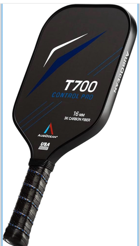 lot 3401 image: Pickleball Paddles,USAPA Approved Pickleball Paddle Set Pro  3K Raw Carbon Fiber Textured Surface with High Grit & Spin,16mm Durable T700SC Carbon Fiber Pickle Ball Rackets for Men,Women & Families - Retail $0