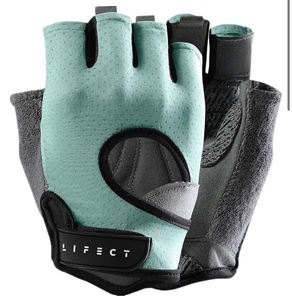 lot 4782 image: LIFECT Freedom Workout Gloves, Knuckle Weight Lifting Shorty Fingerless Gloves with Curved Open Back, for Powerlifting, Gym, Women and Men