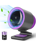 Desk Fan, Small Fan for Bedroom , Portable Fan with Air Purifier,Personal Fan with Four Different Emotions,Desk Fans Small Quiet,4 Speed Adjustment,Cooling Fan for Home, Office, Bedroom(5000mAh) - Retail: $0