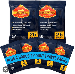 lot 1005 image: Trail wipes by inspire (case of 12) whole box  - Retail $0