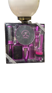 lot 4828 image: Purple Hair Care Gift Set with Mirror and Brushes
