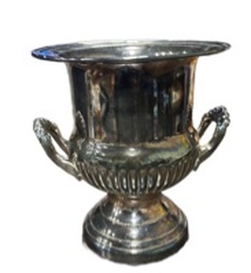 lot 4861 image: Silver Plated Champagne Ice Bucket with Handles - Retail $35