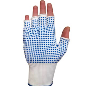 lot 5010 image: Nylon Fingerless Dotted Glove set of 12 - Retail $0