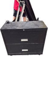 lot 4882 image: 2-Drawer Lateral File Cabinet on Casters - Retail $80