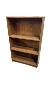 lot 4886 image: 3-Shelf Wood Grain Bookcase