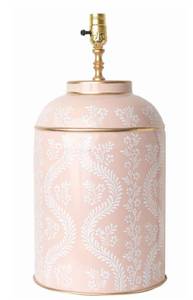 lot 1383 image: Trellis Leaf Tea Caddy Tole Lamp