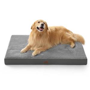 lot 1399 image: Bedsure ComfyFleece XXL Dog Bed for Crate - Extra Large Orthopedic Pet Beds with Removable Washable Cover, NOT Waterproof Egg Crate Foam Mat, Suitable for Pet Up to 100 lbs, 47x29x4, Not for Chewers