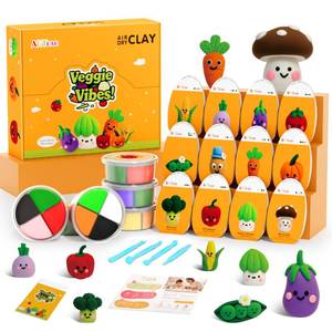 lot 1417 image: ARTPAR Air Dry Clay Kit for Kids - Vegetable Modeling Magic Clay Set, Soft & Non-Sticky with Tools & Tutorials, DIY Classroom Art Activities,School Crafts & Party Favors Birthday Festive Gifts