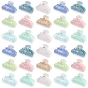 lot 1426 image: Yuxung 32 Pcs Large Acrylic Hair Claw Clips Bulk for Women Cute Non Slip Jaw Clips for Thick Thin Hair(Classic Color)