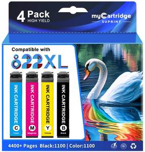 lot 1429 image: myCartridge SUPRINT Remanufactured Replacement for Epson 822 Ink Cartridge Combo Pack High Yield use with Workforce Pro WF-3820 WF-3823 WF-4833 WF-4820 WF-4830 WF-4834 Printer Latest Chip (4 Pack)
