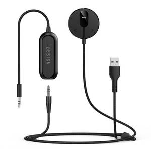lot 1432 image: BESIGN BK01 Bluetooth Car Kit, Wireless Aux Receiver for Handsfree Calls and Music Streaming with Ground Loop Noise Filter for Car with Aux Port