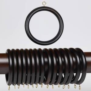 lot 1436 image: 24 Pack Wooden Curtain Ring, Wood Drapery Ring, Drapes Curtain Rod, Shower Curtain Rings, 2.7 Inner Diameter, Fits up to 2 inch, Curtain Rod Ring, Black Curtain Rings,Pinch Pleat Curtain Hooks