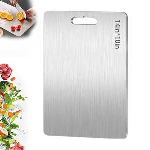 lot 1450 image: Stainless Steel Cutting Boards for Kitchen, 2026 New Upgrade Titanium Cutting Boards, Double Sided Non Stick Metal Chopping Board for Cutting Meat Vegetable Fruit, Easy to Clean (M)