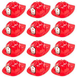 lot 1452 image: Super Z Outlet 12 Pack Firefighter Childrens Helmet Party Supplies for Kids Costume Accessory