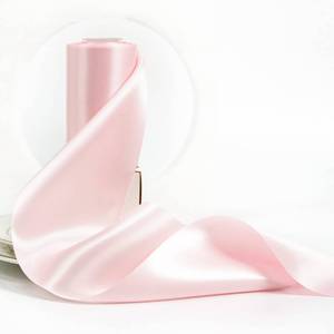 lot 1462 image: HUIHUANG Solid Color Satin Ribbon 4 inch Wide Light Pink Thick Fabric Ribbon Double-Faced Satin Ribbon for Wedding Chair Sash Large Bows Making Party Decor Dress Sash Sewing Crafts-10 YardsRoll