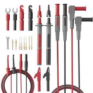 lot 1482 image: 25-Piece Silicone Multimeter Test Lead & Back Probe Kit - Premium Modular Volt Meter Probes with Alligator Clips, 40 in Leads for Automotive Multi Meter Digital & Ohm Meter
