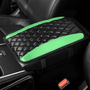 lot 1492 image: Lyxheth Car Center Console Cover, Leather Waterproof Armrest Seat Box Cushion Pad, Universal Decor Protector Mat, Comfortable Car Decor Accessories Fit for Most Cars, Vehicles, SUVs (Green)