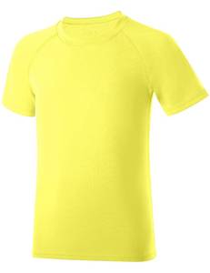 lot 1496 image: DRONIRING Boys Rash Guard Swim Shirt, UPF 50 Sun Protection Short Sleeve Rashguard, Kids Quick Dry Beach Surfing Water Shirt Yellow 2XL