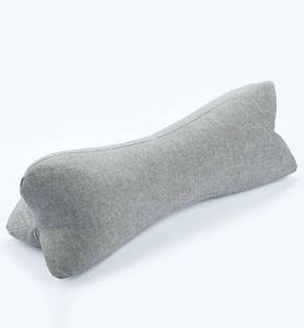 lot 1499 image: EDMILE Buckwheat Pillow Neck Roll Bolster, Buckwheat Hulls Filling Neck Support Pillows, Adjustable Firmness Neck Pain Relief for Back Sleepers, Breathable Comfortable Covers, Grey 15 X 5 Inches