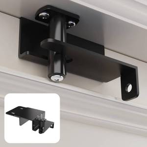 lot 1512 image: Adjustable Child Safety Door Top LockMetal Child Proof Door Top Lock for Interior&ampExterior&ampFrench DoorLock &amp Unlock from Either Sidesfor ChildproofingSliding Door Lock for Kids SafetyBlack
