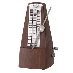 lot 1534 image: Mechanical Metronome Wood Grained Loud SoundHigh PrecisionNo batteries Neededfor PianoGuitarViolinDrum and Other Instruments (Tower design)