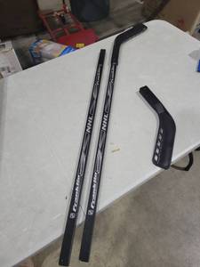 lot 1543 image: Franklin hockey sticks and net