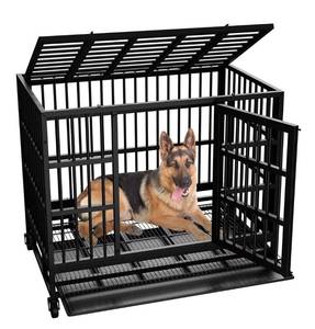 lot 1563 image: 38 Inch Heavy Duty Indestructible Dog Crate,
