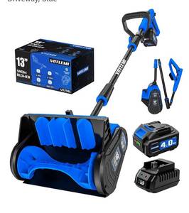 lot 1588 image: 40V Cordless Snow Shovel, 13 Inch 4.0Ah Electric Snow Shovel
