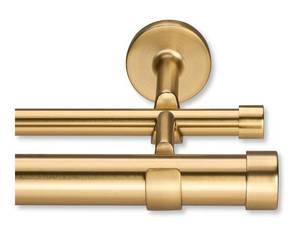 lot 1601 image: Custom Double Curtain Rod gold