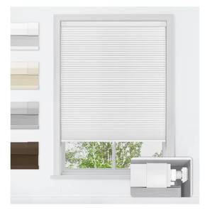lot 1638 image: LazBlinds No Tools No Drill Cordless Cellular Shades, Blackout Light Blocking Honeycomb Shades for Home, Thermal Insulation Blinds for Windows, 36 W x 64 H, White