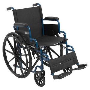 lot 1641 image: TransportWheelchairWheelchairs K1 Product Description BlueStreak18DL FlipBackArms,SwgFt,1cs