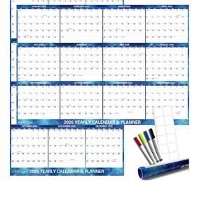 lot 1669 image: 32 x 48 2026 Wall Calendar Dry Erase