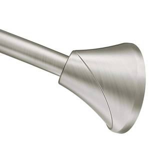 lot 1671 image: Moen CSR2172BN Brushed nickel tension curved shower rods